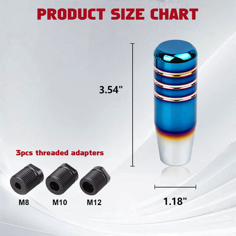 JDM Universal Aluminum Manual Racing Car Gear Stick Shift Knob Shifter Lever