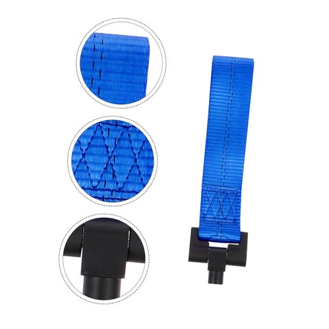 Blue / Black / Red JDM Style Tow Hole Adapter with Towing Strap for Mercedes C S ML CLA GLA Class