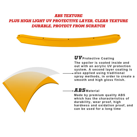 Xotic Tech Front Bumper Spoiler Splitter Diffuser Protector Detachable Middle Piece Replacement Compatible with Honda Accord Civic, Volkswagen MK5 MK6 MK7,Kia Optima,Mitsubishi Lancer