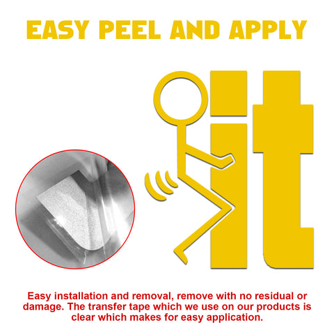 Xotic Tech F*ck-It Funny JDM Sticker Decal Vinyl Graphic for Cars Bumper Window Trucks Vans Walls Laptop 4" x 5"