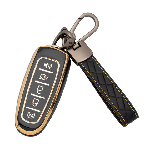 2X White TPU Full Cover Smart Key Fob Cover For Ford CMAX Edge Escape Expedition