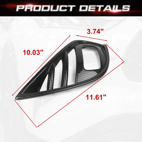 x xotic tech Front Fog Light Lamp Cover Trim Compatible with Toyota Highlander 2020-up (Not Fit for L/XSE Model) ABS Car Decoration Exterior Accessories, 2Pcs/Set