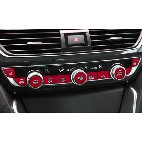 Red Aluminum Center Console Dashboard Switch Cover Trim For Honda Accord 2018-21