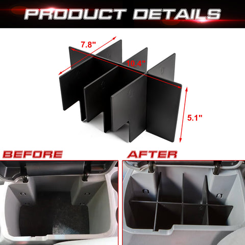Interior Center Console Armrest Box Storage Container Holder Tray Organizer Divider, Compatible with Toyota Tacoma 2005-2015