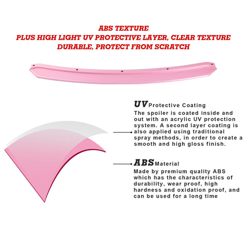 Xotic Tech Front Bumper Spoiler Splitter Diffuser Protector Detachable Middle Piece Replacement Compatible with Honda Accord Civic, Volkswagen MK5 MK6 MK7,Kia Optima,Mitsubishi Lancer