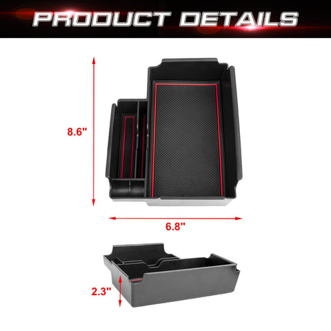 Center Console Armrest Organizer Storage Insert Tray For Ford Explorer 2020-2025