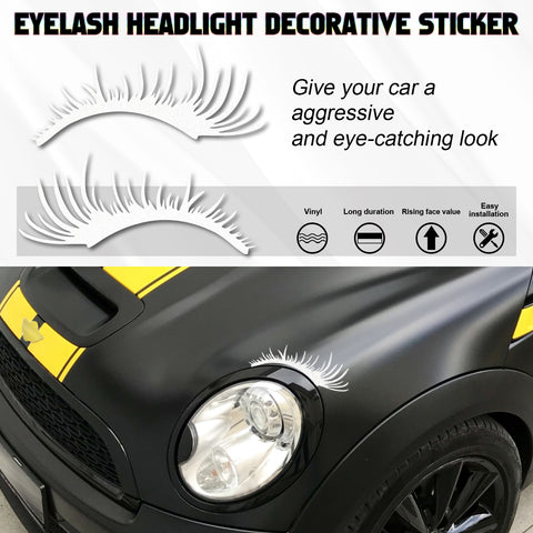 Xotic Tech CarLashes Car Headlight Eyelashes Stickers Fashion Fake Cute Decal Universal for Car Truck Headlamp Headlight