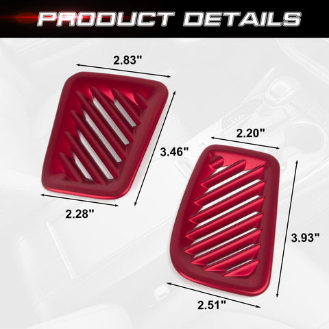 x xotic tech 2Pcs Center Console Air Conditioning Dashboard Air Vent Cover Trim Compatible with Toyota Highlander 2020-up Interior Decoration Car Accessories