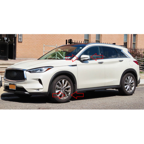 Auto Universal Fit Racing Style 4Pcs Front Hood Fender Double Hash Stripe Stickers + 6Pcs Reflective Wheels Rim Safety Warning Stickers+ 4Pcs Rearview Mirror Slash Mark Decals Set