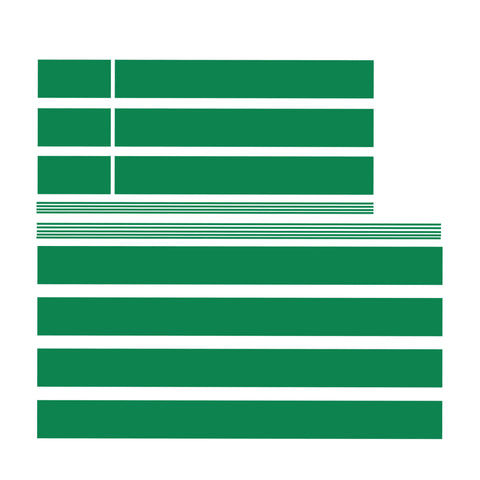 Xotic Tech Glossy Vinyl Racing Stripe Car Hood Graphics Decal Sticker for Hood Roof Rear Trunk Decoration Compatible with Ford Mustang 2015-up