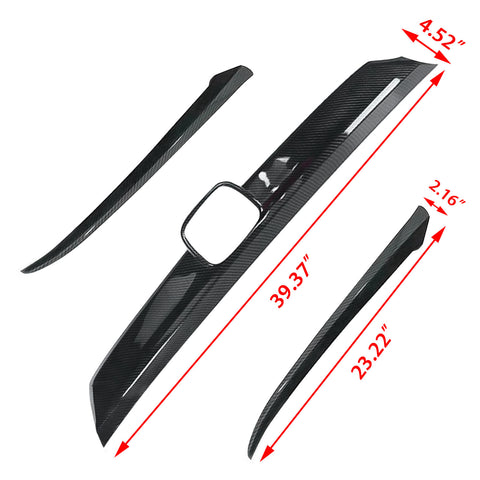 Carbon Fiber Style Front Bumper Lip Fog Light Frame Cover For Accord 2018-2020