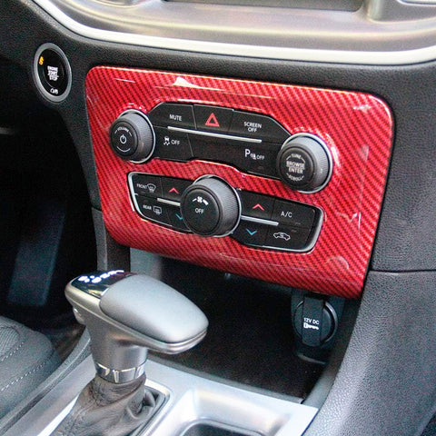 Carbon Look Air Conditioner Switch Panel Cover Trim for Dodge Charger 2015-25