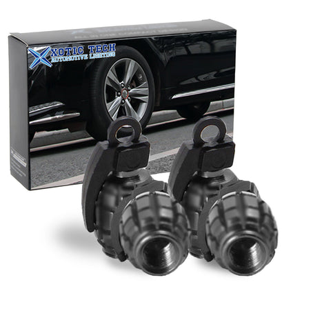 Tire Wheel Valve Stem Caps Set Air Dust Cover Caps Grenade Shape/Skull Shape