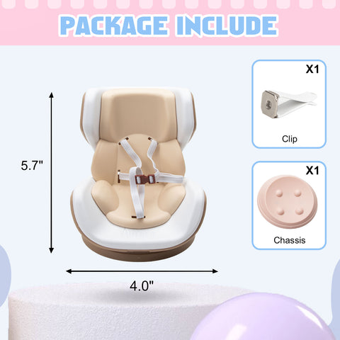 Cute Doll Mini Safety Seat Air Vent Clip Car Interior Decoration Accessories