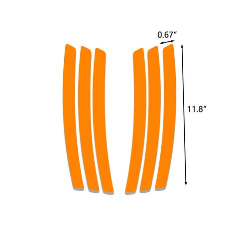 Xotic Tech 6pcs Car Body L&R Side Vent Insert Stripe Decal Vinyl Inlay Side Vent Gill Sticker Compatible with Chevrolet Camaro 2010-2015