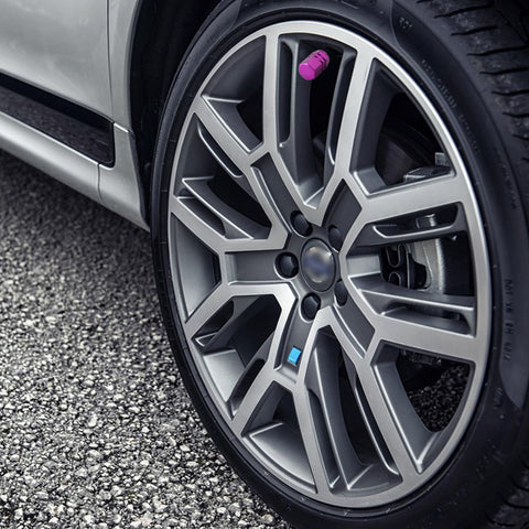 Set JDM Sport Style Tow Hook Ring Decoration+Tire Valve Stem Caps Universal Fit