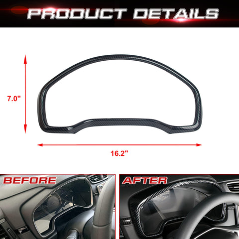 Carbon Fiber Black Dashboard Instrument Panel Cover For Honda CR-V 2017-2022