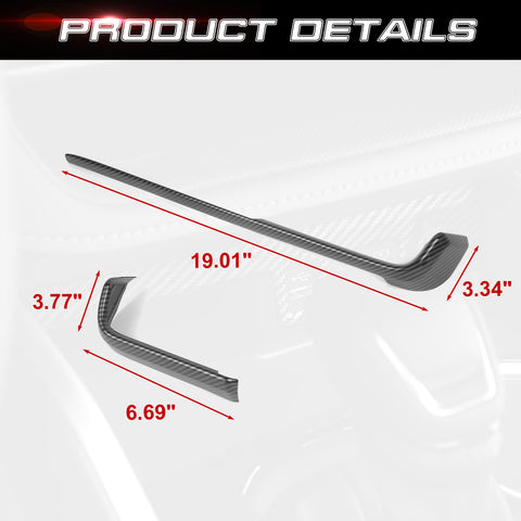 x xotic tech 2Pcs Center Console Dash Board Panel Dial Dashboard Cover Trims Compatible with Toyota Highlander 2020-up Interior Decoration Car Accessories