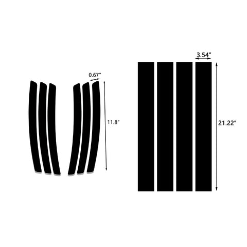 Racing Style Side Vent Fender Stripes Decal Cover For Chevrolet Camaro 2010-15