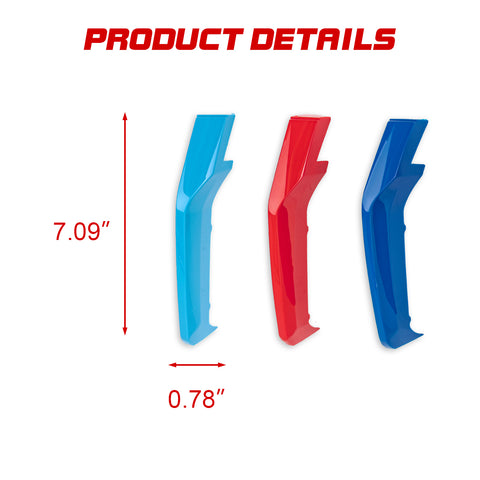 Tri-Colored Front Center Kidney Grille Strips Clip Cover For BMW X2 F39 2017-23