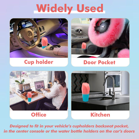 Leak-proof Car Trash Can w/Lid Pop up Waste Litter Storage Holder Bin Combo Kit