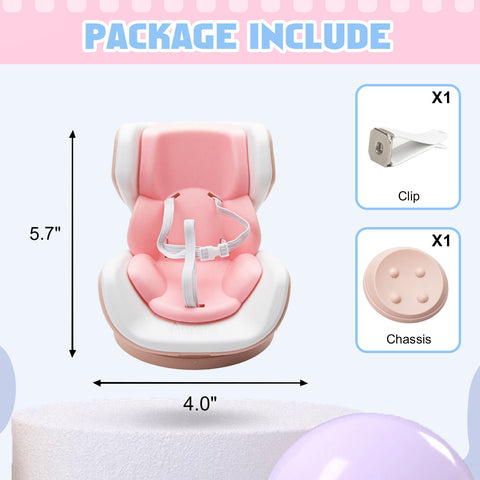 Cute Doll Mini Safety Seat Air Vent Clip Car Interior Decoration Accessories