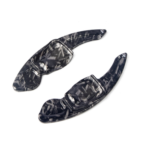 Black Forged Pattern Steering Wheel Paddle Shifter Extension For VW Golf Beetle