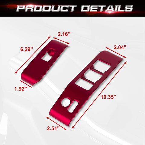 x xotic tech 4Pcs Automobile Door Window Control Panel Cover Door Lock Switch Trim Molding Accessories Compatible with Toyota Highlander 2020-up North American Version