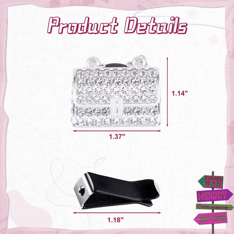 Bling Car Air Fresheners Rhinestone Diffuser Vent Clips Decor Universal Fit