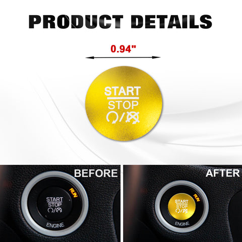 Alloy Engine Start Stop Push Button Cover For Dodge Charger Challenger 2010-2022