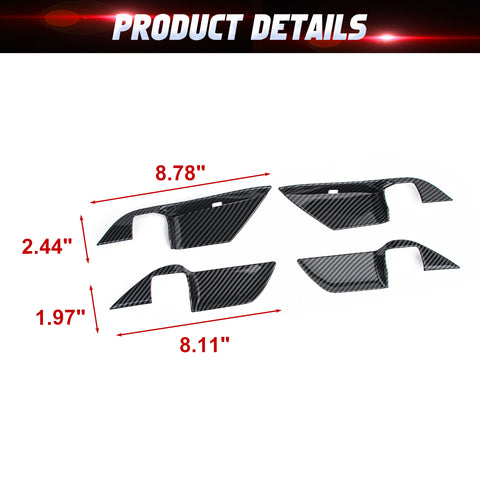 Carbon Fiber Pattern Interior Door Handle Bowl Cover For Toyota Camry 2025 2026