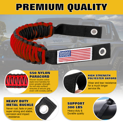 4pcs/Set Roll Bar Grab Handles Accessories For Ford Bronco 2/4 doors 2021-2025