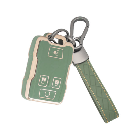 2X White TPU Full Cover Smart Key Fob Cover For Chevy Colorado Silverado Tahoe