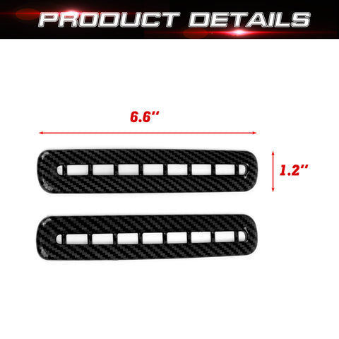 Door AC Outlet Vent Cover Trim Compatible with Dodge Challenger 2015-up Interior Accessories Decoration 2Pcs/Set