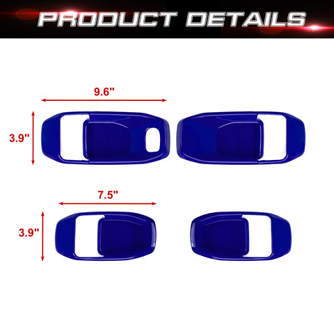 x xotic tech Door Handle Bowl Cover Decor Trim for Jeep Wrangler JL JLU 2018-up Gladiator JT 2020-up Interior Accessories(4Pcs)