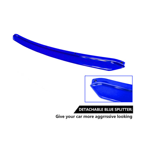 Xotic Tech Front Bumper Spoiler Splitter Diffuser Protector Detachable Middle Piece Replacement Compatible with Honda Accord Civic, Volkswagen MK5 MK6 MK7,Kia Optima,Mitsubishi Lancer