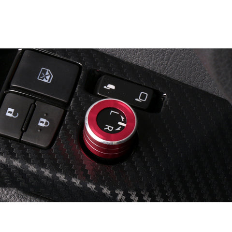 Red AC Radio Volume Rear Mirror + Engine Start Button Cover For Camry 2018-2020