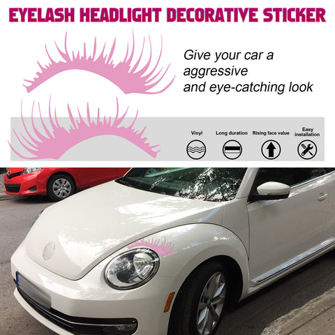 Xotic Tech CarLashes Car Headlight Eyelashes Stickers Fashion Fake Cute Decal Universal for Car Truck Headlamp Headlight