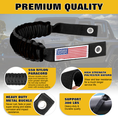 4pcs/Set Roll Bar Grab Handles Accessories For Ford Bronco 2/4 doors 2021-2025