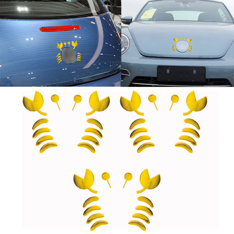 1pc x 3D Silver Chrome Devil Demon Sticker Decal Auto Car Emblem Decal Decoration