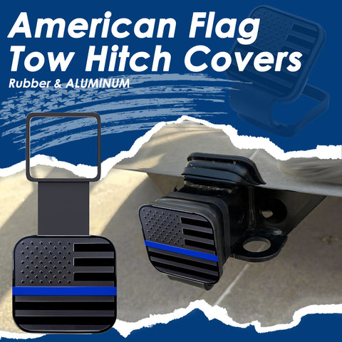 x xotic tech 2 Inch Universal American Flag Tow Hitch Covers, Trailer Hitch Cover Tube Plug Insert, Car Exterior Accessories, Receiver Tube Hitch Plug