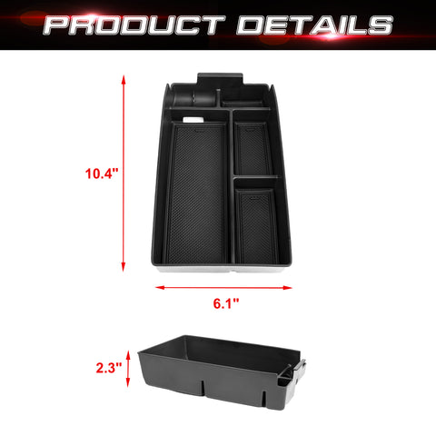Center Console Armrest Organizer Storage Tray For Ford Bronco Sport 2021-2025