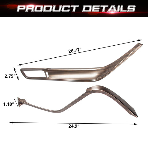 For Toyota Camry XSE XLE 2018-2023 Wood Grain Center Strip Dashboard Trims