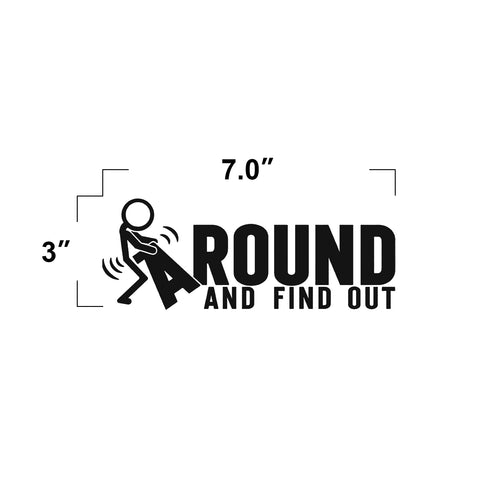Xotic Tech FAFO Funny JDM F*ck Around and Find Out Sticker Decal Vinyl Graphic for Cars Bumper Window Trucks Vans Walls Laptop 3" x 7"