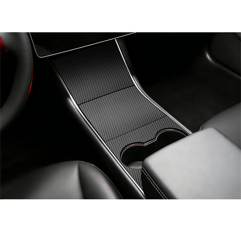4pcs/Set Center Console Wrap Decor Sticker Accessories for Tesla Model 3/Y 17-20