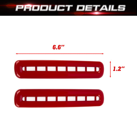 Door AC Outlet Vent Cover Trim Compatible with Dodge Challenger 2015-up Interior Accessories Decoration 2Pcs/Set