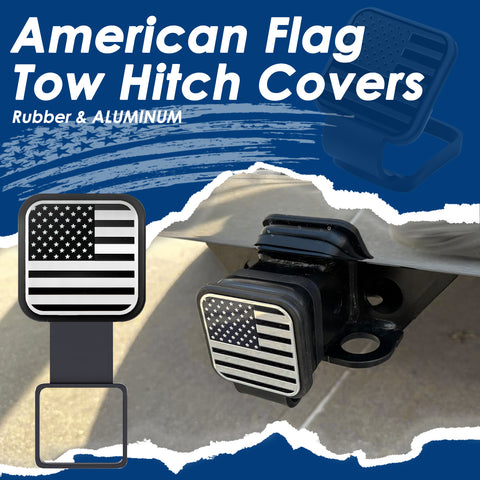x xotic tech 2 Inch Universal American Flag Tow Hitch Covers, Trailer Hitch Cover Tube Plug Insert, Car Exterior Accessories, Receiver Tube Hitch Plug