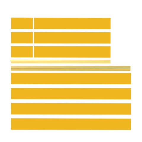 Xotic Tech Glossy Vinyl Racing Stripe Car Hood Graphics Decal Sticker for Hood Roof Rear Trunk Decoration Compatible with Ford Mustang 2015-up