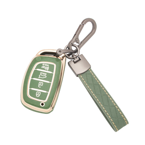 2X White TPU Full Cover Remote Key Fob Cover For Hyundai Elantra Ioniq Sonata