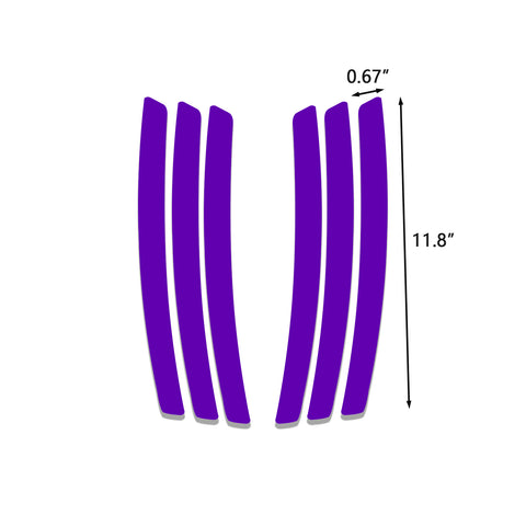 Xotic Tech 6pcs Car Body L&R Side Vent Insert Stripe Decal Vinyl Inlay Side Vent Gill Sticker Compatible with Chevrolet Camaro 2010-2015